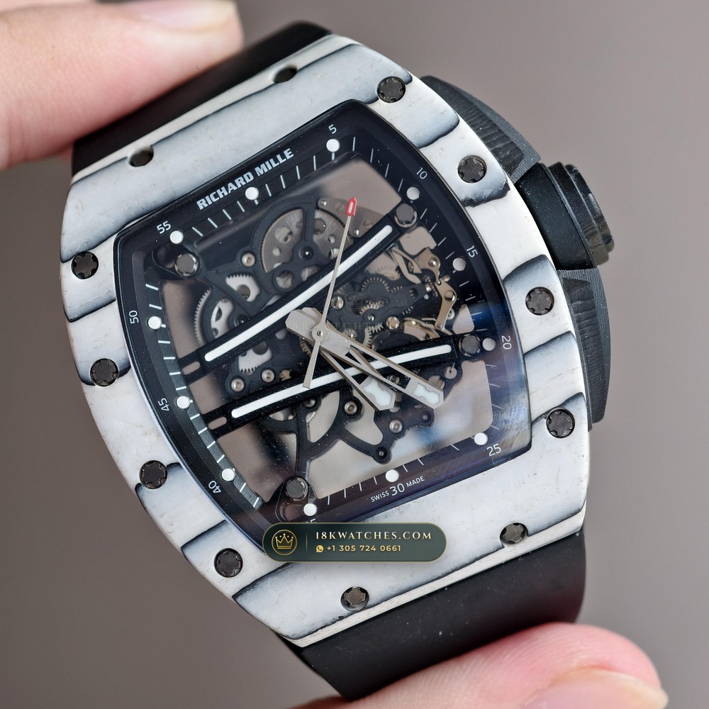 Richard Mille RM 61-01 Yohan Blake Asymmetric — Studio Gallery Plate II in Carbon TPT & Grade 5 Titanium (55.4g Verified Mass, Richard Mille Cal. RMUL2 Free-Sprung Skeleton)