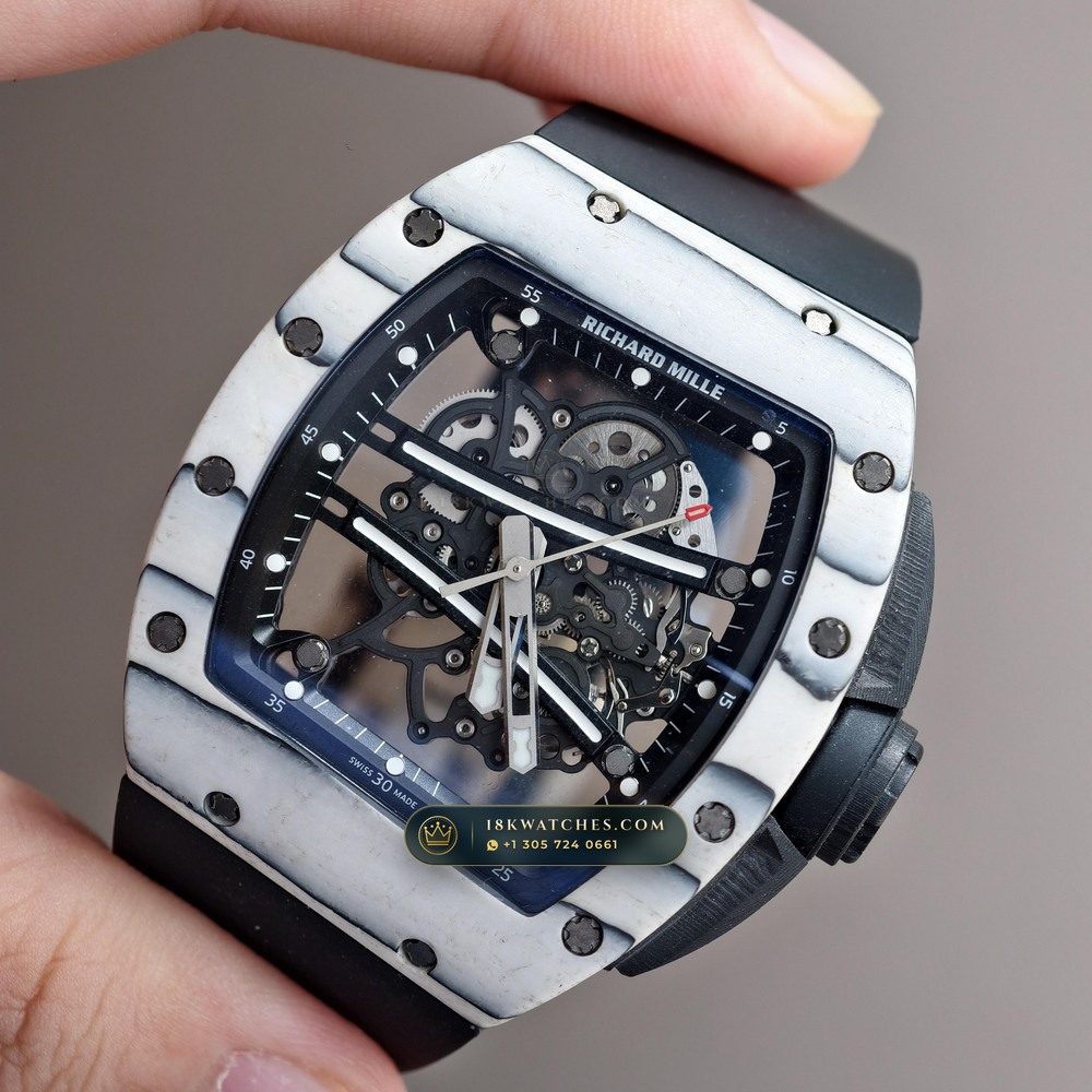 Richard Mille RM 61-01 Yohan Blake Asymmetric — Studio Gallery Plate III in Carbon TPT & Grade 5 Titanium (55.4g Verified Mass, Richard Mille Cal. RMUL2 Free-Sprung Skeleton)