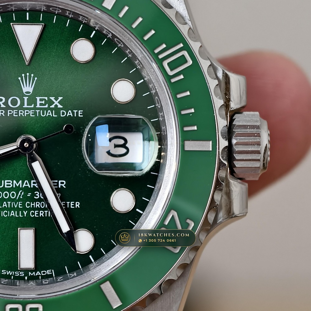 Rolex Submariner Date Hulk Sunburst Green Dial Ref. 116610LV — Studio Gallery Plate VIII in 904L Stainless Steel Custom Architecture (156.7g Verified Mass, Rolex Manufacture Cal. 3135)