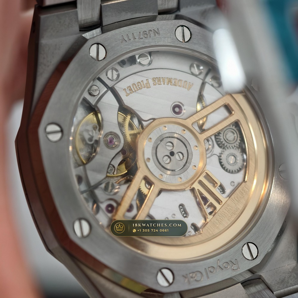 Audemars Piguet Royal Oak Selfwinding 41mm Custom Tapestry Dial Free-Sprung Calibre Ref. 15500ST — Studio Gallery Plate XIV in 904L Stainless Steel Custom Architecture (166.4g Verified Mass, Audemars Piguet Cal. 4302 - 70h Power Reserve)