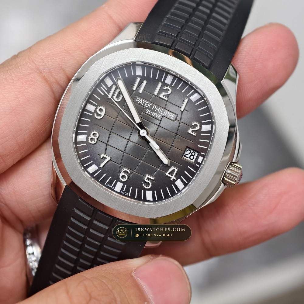 Patek Philippe Aquanaut Extra-Large Self-Winding Sapphire Caseback Spec Ref. 5167A — Studio Gallery Plate II in 904L Stainless Steel Custom Architecture (79.1g Verified Mass, Patek Philippe Cal. 324 S C - 21K Gold Rotor)