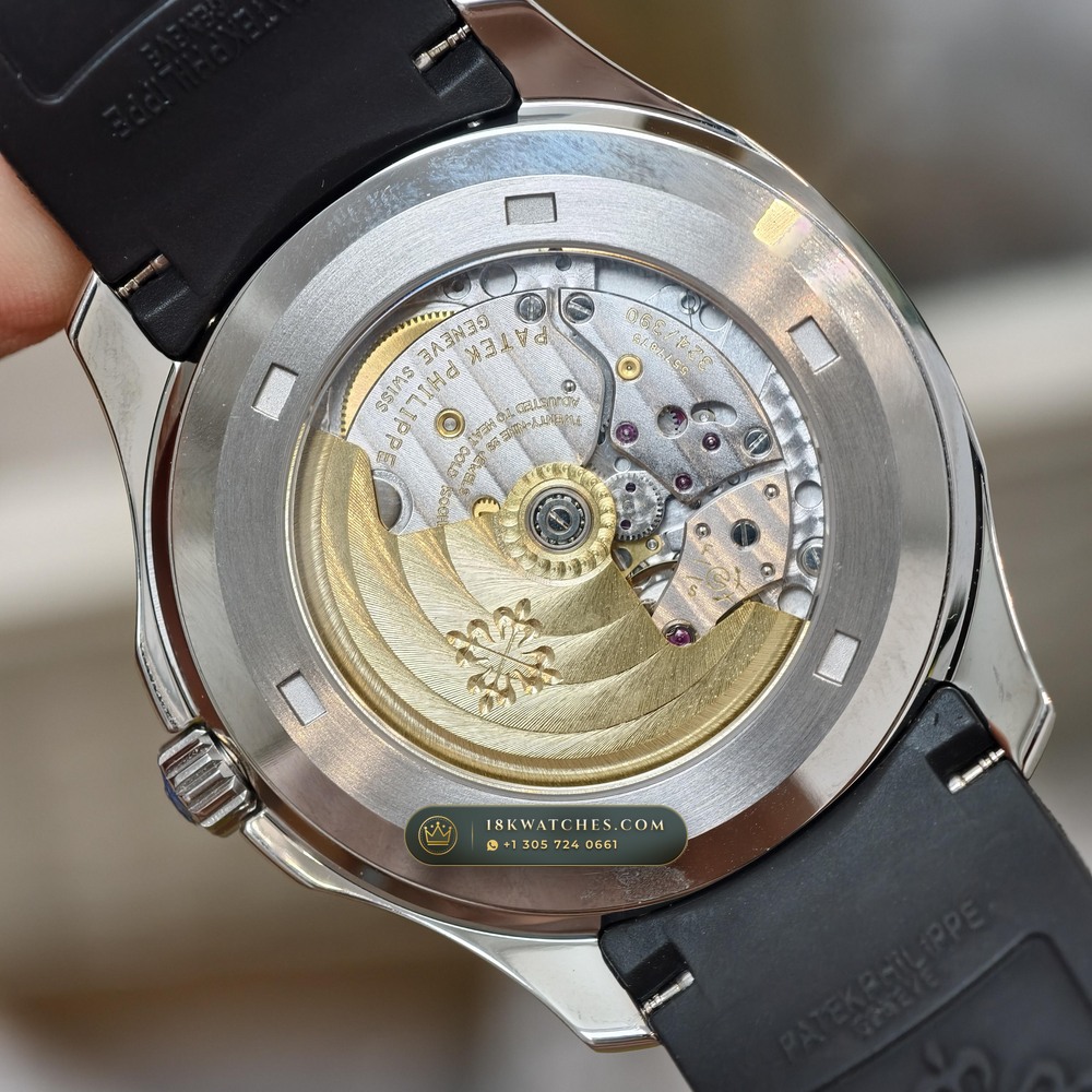 Patek Philippe Aquanaut Extra-Large Self-Winding Sapphire Caseback Spec Ref. 5167A — Studio Gallery Plate V in 904L Stainless Steel Custom Architecture (79.1g Verified Mass, Patek Philippe Cal. 324 S C - 21K Gold Rotor)