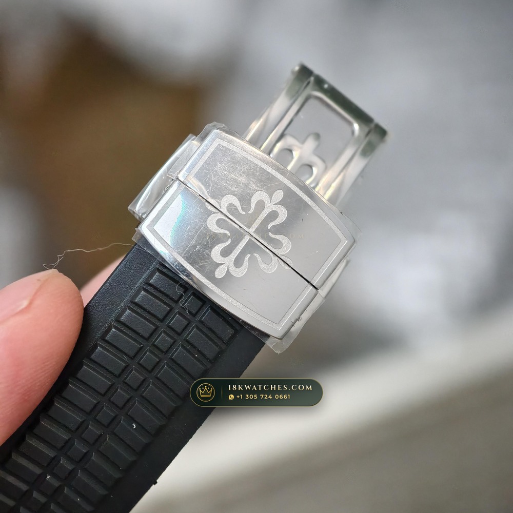 Patek Philippe Aquanaut Extra-Large Self-Winding Sapphire Caseback Spec Ref. 5167A — Studio Gallery Plate VII in 904L Stainless Steel Custom Architecture (79.1g Verified Mass, Patek Philippe Cal. 324 S C - 21K Gold Rotor)