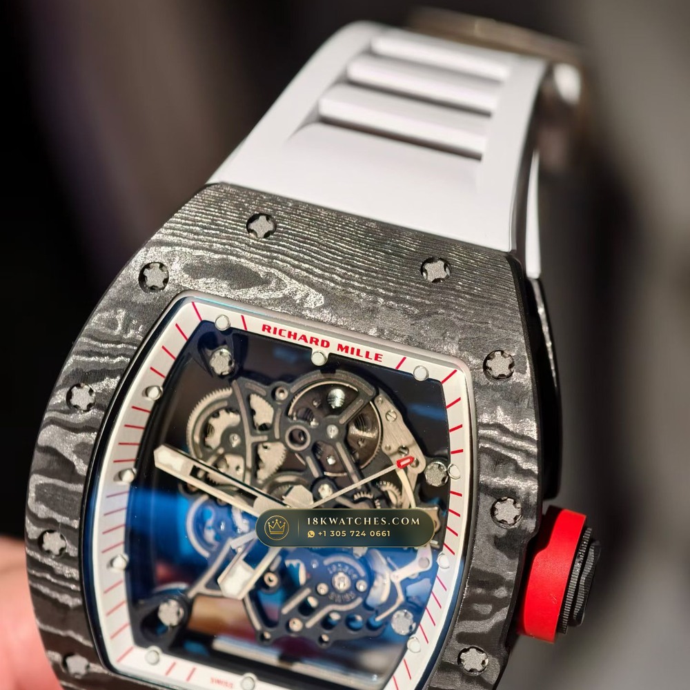 Richard Mille RM 055 Bubba Watson Manual Winding Japan Limited Edition 5-Axis CNC Case — Studio Gallery Plate IV in Carbon TPT & Grade 5 Titanium (66.8g Verified Mass, Richard Mille Cal. RMUL2 Grade 5 Titanium Skeleton)