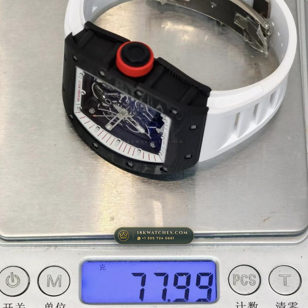 Richard Mille RM 055 Bubba Watson Manual Winding Japan Limited Edition 5-Axis CNC Case — Studio Gallery Plate VIII in Carbon TPT & Grade 5 Titanium (66.8g Verified Mass, Richard Mille Cal. RMUL2 Grade 5 Titanium Skeleton)