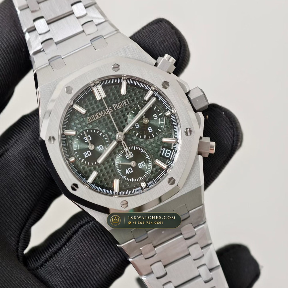 Audemars Piguet Royal Oak Selfwinding Chronograph 41mm Free-Sprung Calibre Ref. 26240ST.OO.1320ST.08 — Studio Gallery Plate II in 904L Stainless Steel Custom Architecture (180.3g Verified Mass, Audemars Piguet Cal. 4401 Flyback Chronograph)