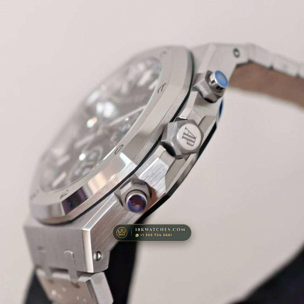 Audemars Piguet Royal Oak Selfwinding Chronograph 41mm Free-Sprung Calibre Ref. 26240ST.OO.1320ST.08 — Studio Gallery Plate V in 904L Stainless Steel Custom Architecture (180.3g Verified Mass, Audemars Piguet Cal. 4401 Flyback Chronograph)