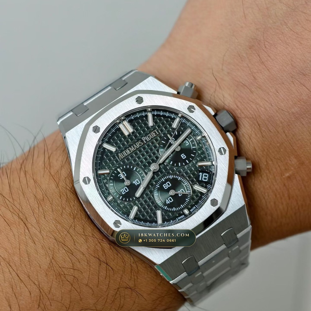 Audemars Piguet Royal Oak Selfwinding Chronograph 41mm Free-Sprung Calibre Ref. 26240ST.OO.1320ST.08 — Studio Gallery Plate IX in 904L Stainless Steel Custom Architecture (180.3g Verified Mass, Audemars Piguet Cal. 4401 Flyback Chronograph)