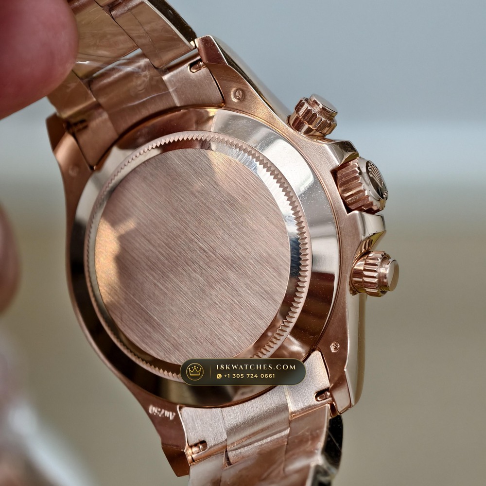 Rolex Cosmograph Daytona Racing Arabic Dial 18K Everose Gold Ref. 126505 — Studio Gallery Plate VIII in 18K Rose Gold Au750 (216.9g Verified Mass, Rolex Manufacture Cal. 4131 - 72h Power Reserve)