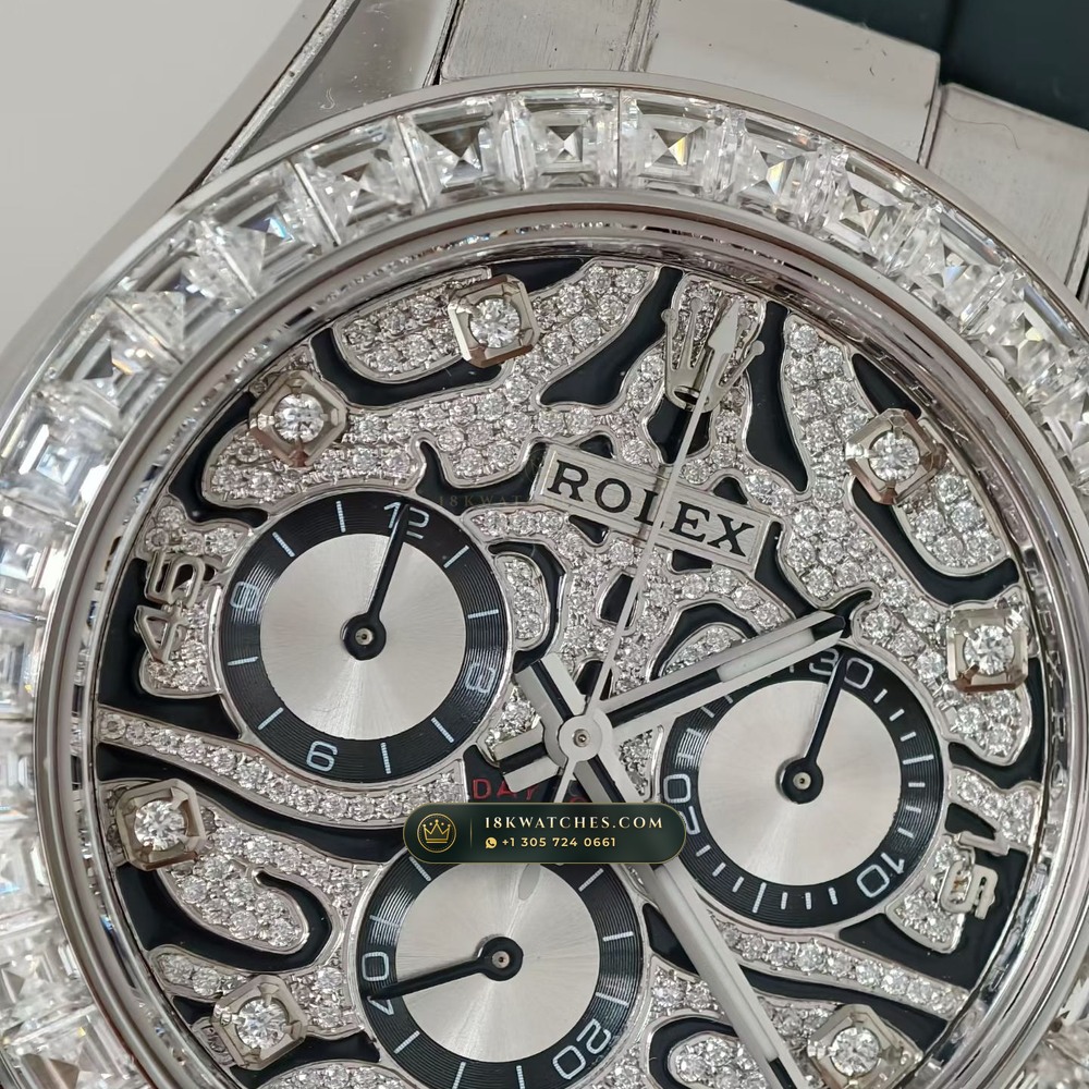 Rolex Cosmograph Daytona 18K White Gold Deep Crystal Optics 5-Axis CNC Case Ref. 116589TBR — Studio Gallery Plate IV in 18K White Gold Au750 (160.2g Verified Mass, Rolex Manufacture Cal. 4130 - 72h Power Reserve)