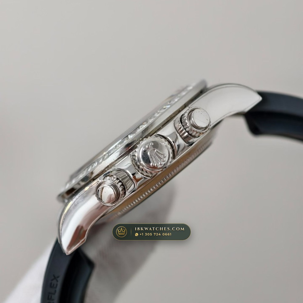Rolex Cosmograph Daytona 18K White Gold Deep Crystal Optics 5-Axis CNC Case Ref. 116589TBR — Studio Gallery Plate V in 18K White Gold Au750 (160.2g Verified Mass, Rolex Manufacture Cal. 4130 - 72h Power Reserve)