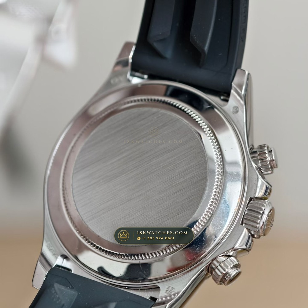 Rolex Cosmograph Daytona 18K White Gold Deep Crystal Optics 5-Axis CNC Case Ref. 116589TBR — Studio Gallery Plate VIII in 18K White Gold Au750 (160.2g Verified Mass, Rolex Manufacture Cal. 4130 - 72h Power Reserve)