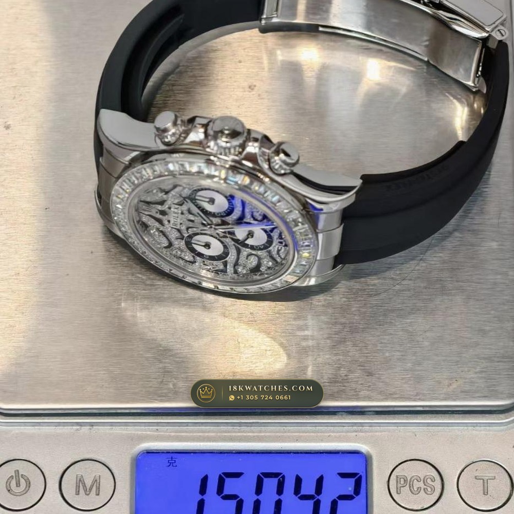 Rolex Cosmograph Daytona 18K White Gold Deep Crystal Optics 5-Axis CNC Case Ref. 116589TBR — Studio Gallery Plate IX in 18K White Gold Au750 (160.2g Verified Mass, Rolex Manufacture Cal. 4130 - 72h Power Reserve)