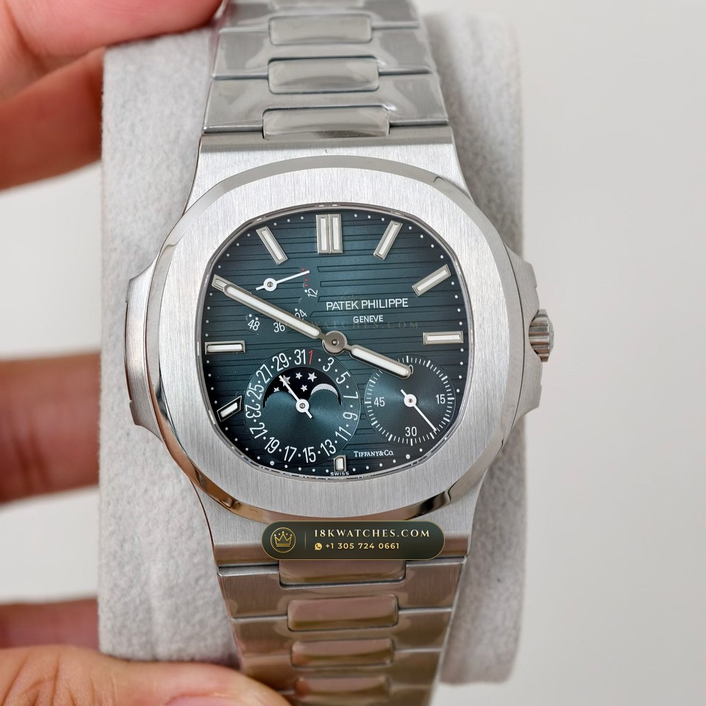 Patek Philippe Nautilus Moonphase & Power Reserve Tiffany Blue Dial Ref. 5712A