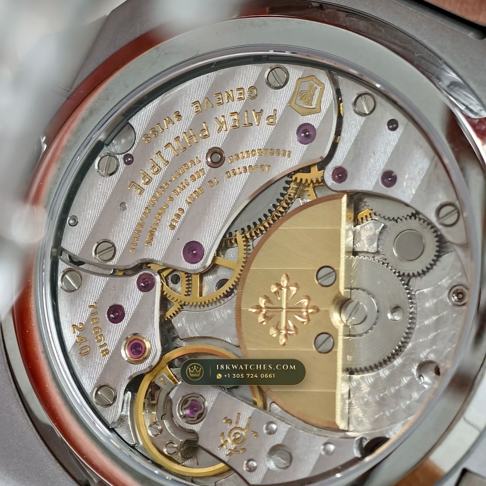 Patek Philippe Nautilus Moonphase & Power Reserve Tiffany Blue Dial Ref. 5712A — Studio Gallery Plate V in 904L Stainless Steel Custom Architecture (116.1g Verified Mass, Patek Philippe Cal. 240 PS IRM C LU - 22K Gold Micro-Rotor)