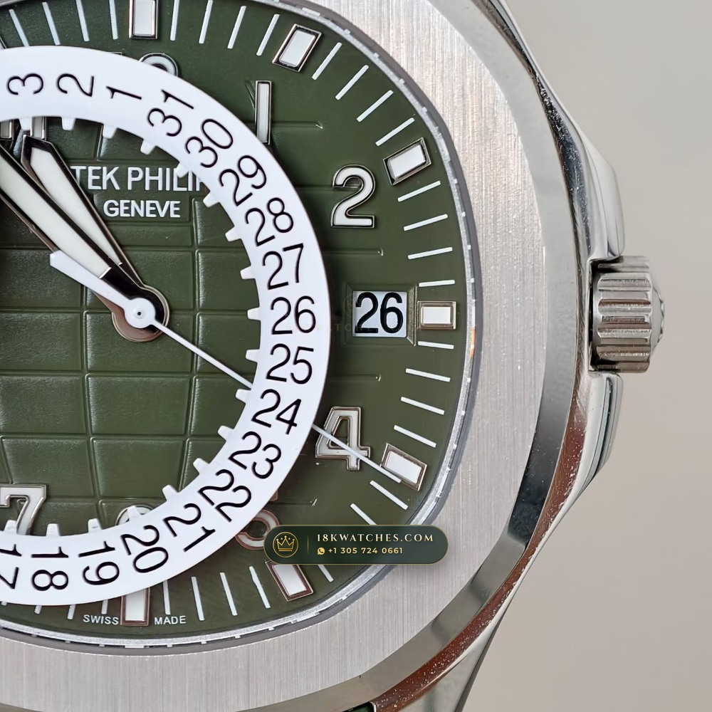 Patek Philippe Aquanaut Jumbo 42.2mm 18K White Gold Geneva Atelier Spec Ref. 5168G — Studio Gallery Plate II in 18K White Gold Au750 (120.9g Verified Mass, Patek Philippe Cal. 324 S C - 21K Gold Rotor)