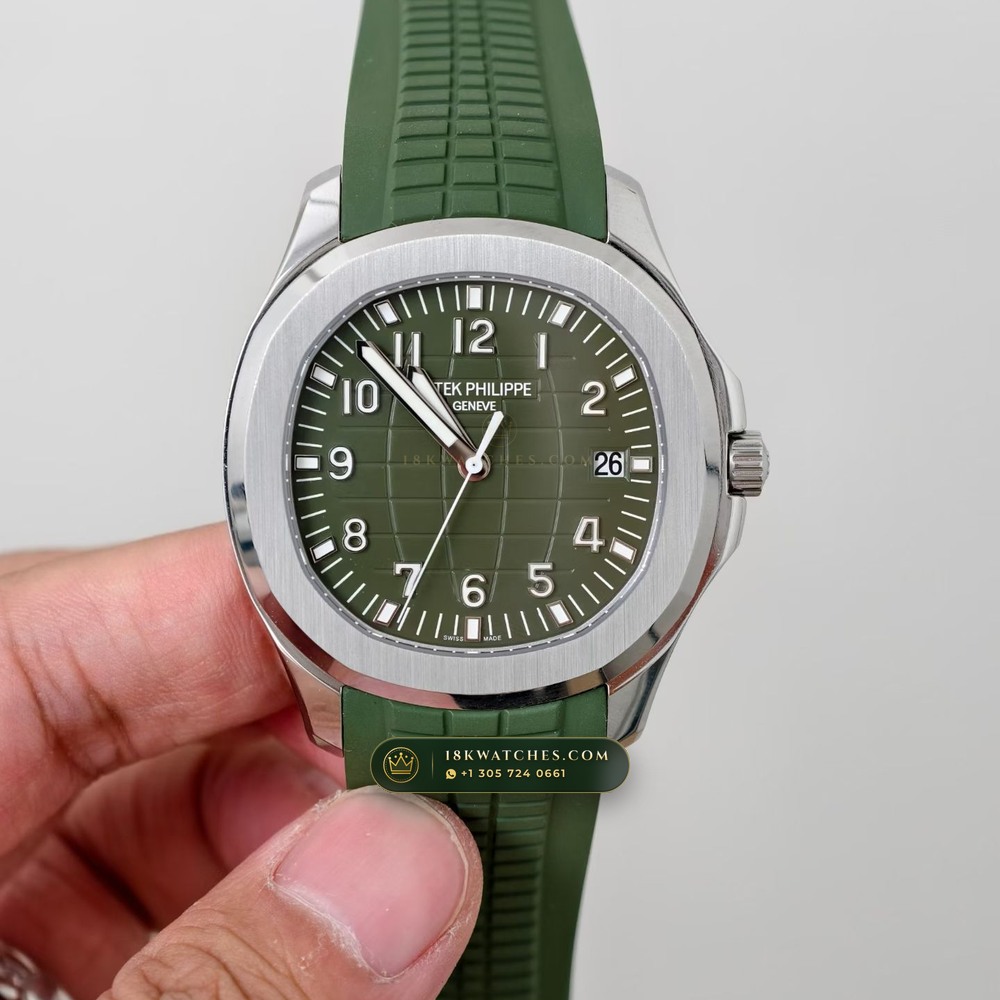 Patek Philippe Aquanaut Jumbo 42.2mm 18K White Gold Geneva Atelier Spec Ref. 5168G — Studio Gallery Plate III in 18K White Gold Au750 (120.9g Verified Mass, Patek Philippe Cal. 324 S C - 21K Gold Rotor)
