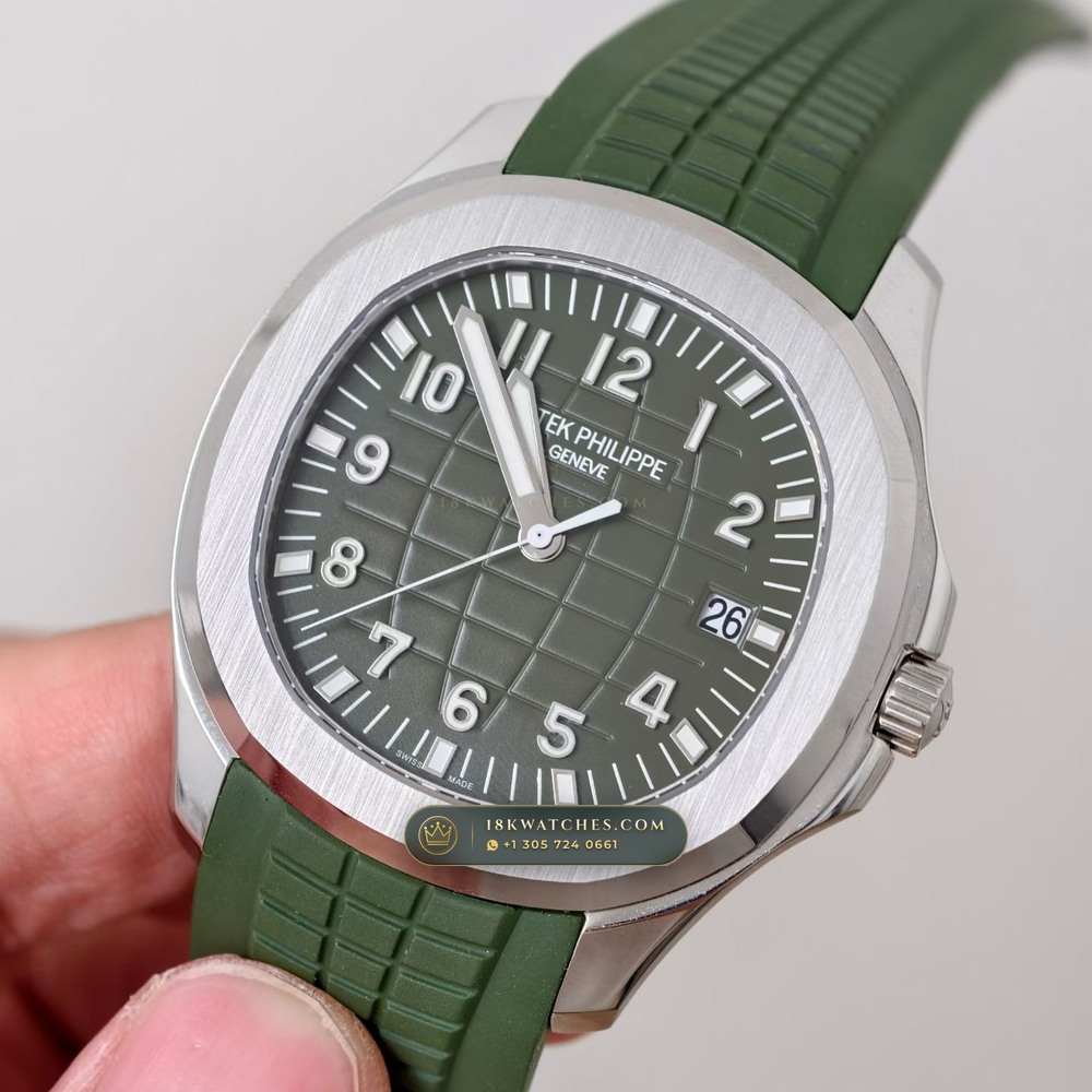 Patek Philippe Aquanaut Jumbo 42.2mm 18K White Gold Geneva Atelier Spec Ref. 5168G — Studio Gallery Plate IV in 18K White Gold Au750 (120.9g Verified Mass, Patek Philippe Cal. 324 S C - 21K Gold Rotor)