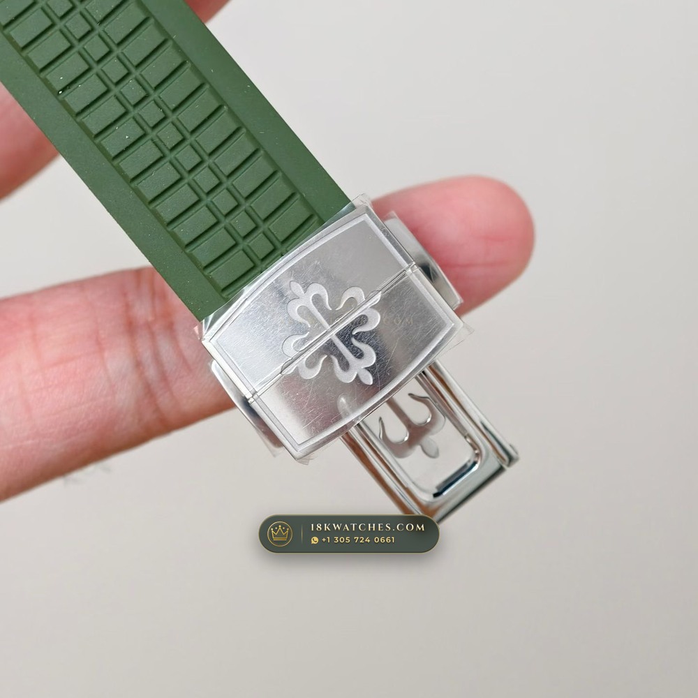 Patek Philippe Aquanaut Jumbo 42.2mm 18K White Gold Geneva Atelier Spec Ref. 5168G — Studio Gallery Plate VIII in 18K White Gold Au750 (120.9g Verified Mass, Patek Philippe Cal. 324 S C - 21K Gold Rotor)