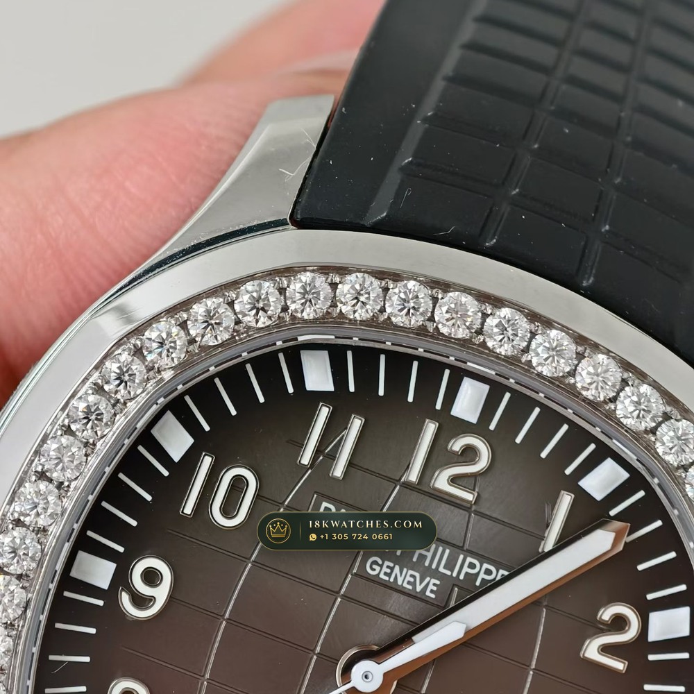 Patek Philippe Aquanaut Extra-Large Self-Winding Diamond-Set Bezel Geneva Atelier Spec Ref. 5167A — Studio Gallery Plate IV in 904L Stainless Steel Custom Architecture (79.8g Verified Mass, Patek Philippe Cal. 324 S C - 21K Gold Rotor)