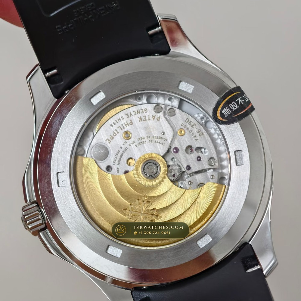 Patek Philippe Aquanaut Extra-Large Self-Winding Diamond-Set Bezel Geneva Atelier Spec Ref. 5167A — Studio Gallery Plate VII in 904L Stainless Steel Custom Architecture (79.8g Verified Mass, Patek Philippe Cal. 324 S C - 21K Gold Rotor)
