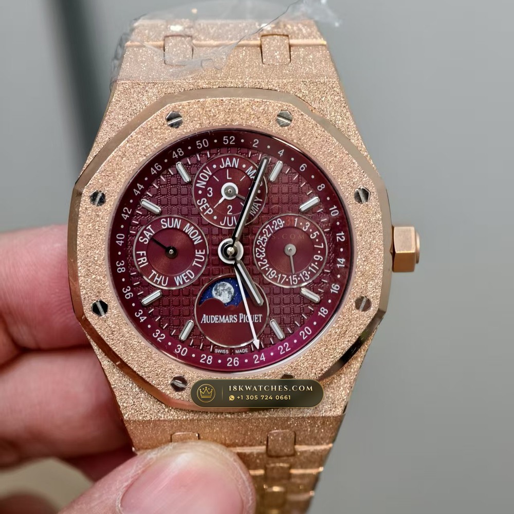Audemars Piguet Royal Oak Perpetual Calendar Frosted 18K Rose Gold Ref. 26574OR.OO.1220OR.01
