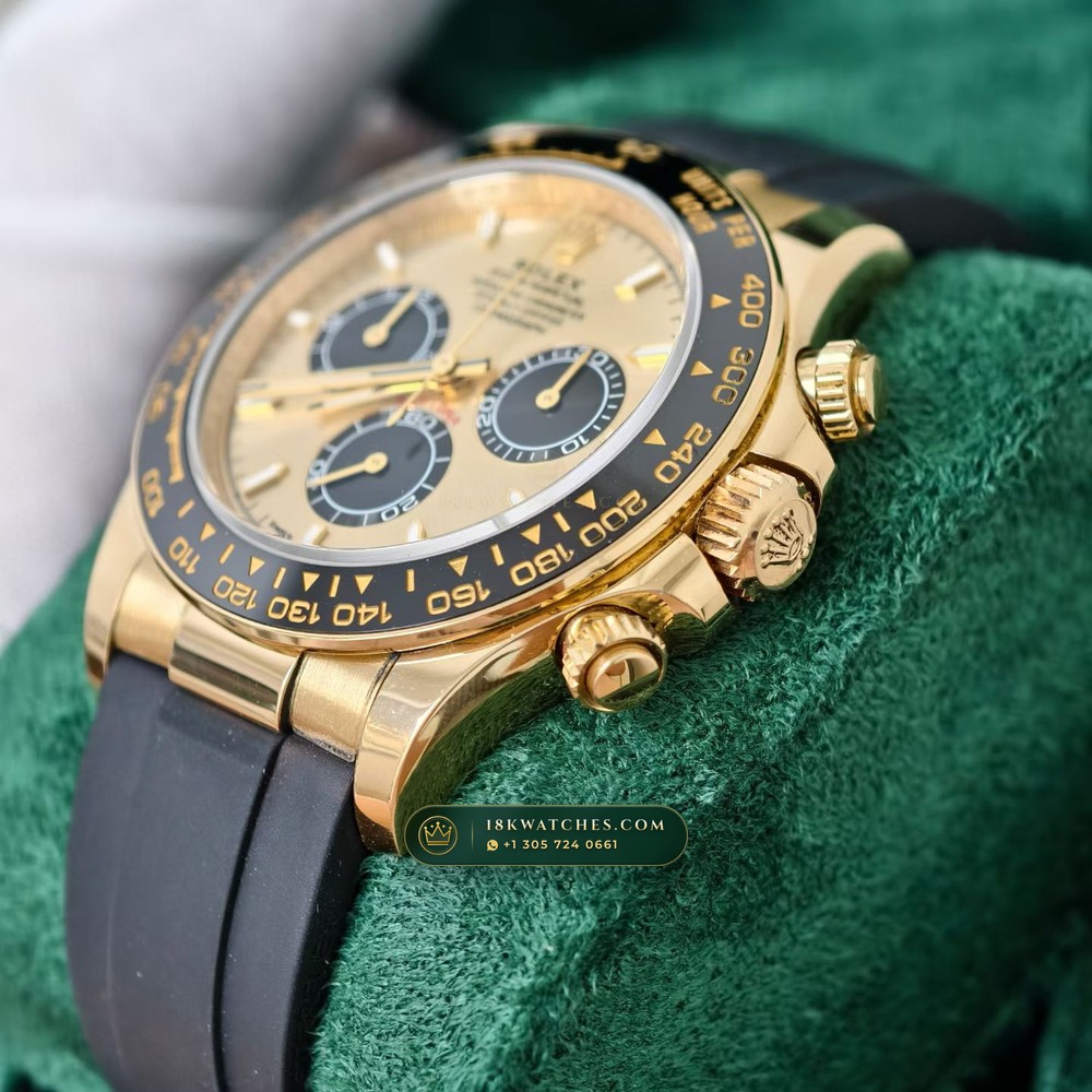 Rolex Cosmograph Daytona 18K Yellow Gold 5-Axis CNC Case Ref. 126518LN — Studio Gallery Plate IV in 18K Yellow Gold Au750 (160.3g Verified Mass, Rolex Manufacture Cal. 4131 - 72h Power Reserve)