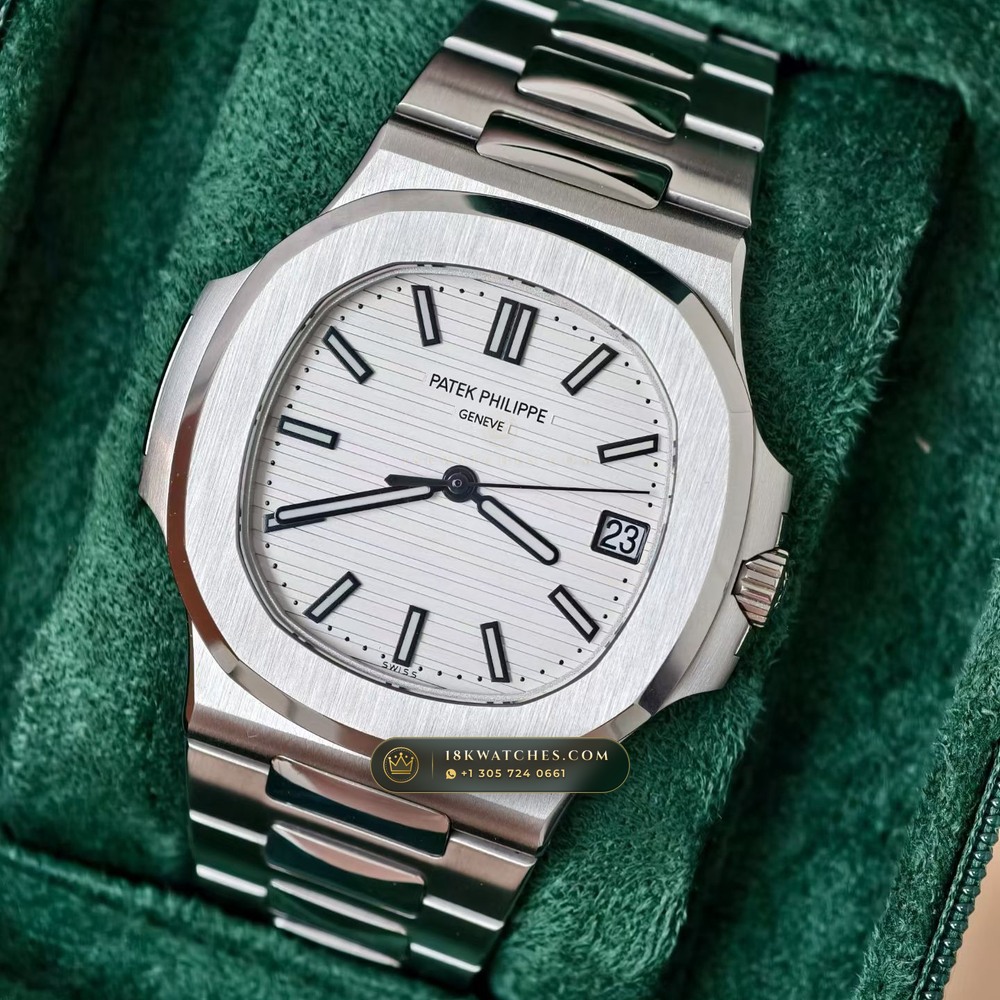Patek Philippe Nautilus Self-Winding Custom SW Dial Deep Crystal Optics Ref. 5711/1A-011 — Studio Gallery Plate III in 904L Stainless Steel Custom Architecture (114.8g Verified Mass, Patek Philippe Cal. 26-330 S C / Cal. 324 S C - 21K Gold Rotor)