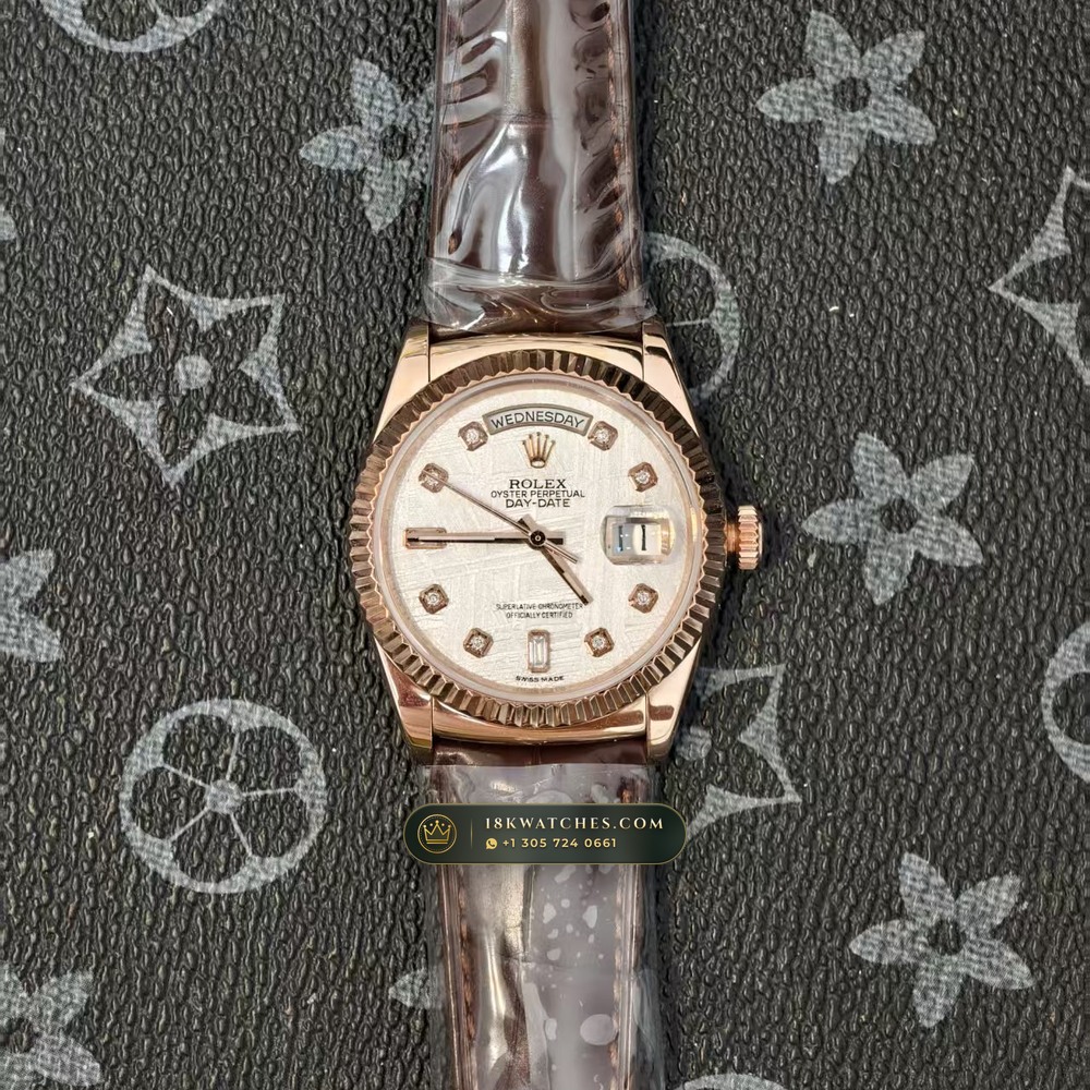 Rolex Day-Date 36 Gibeon Meteorite Dial 18K Everose Gold Ref. 118135