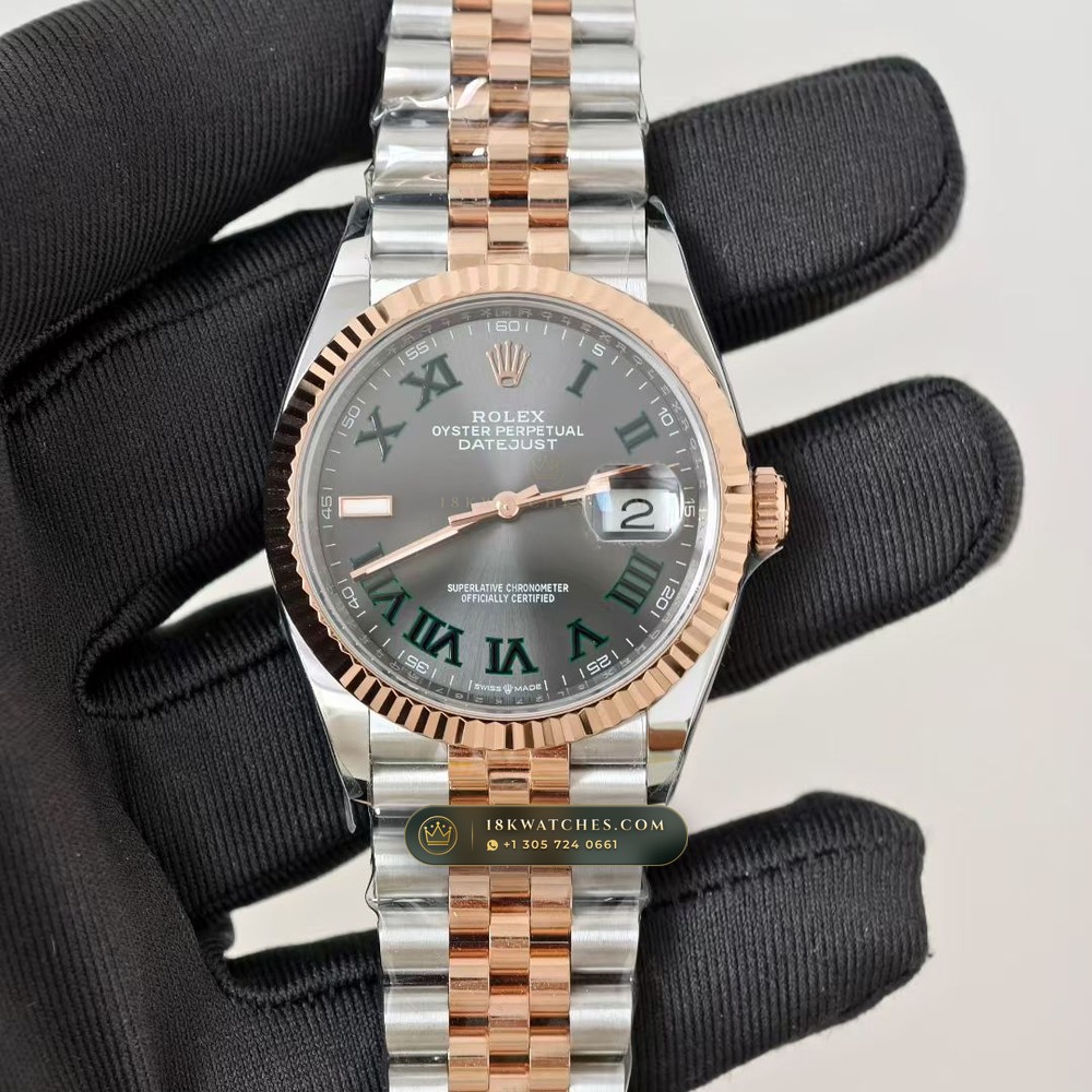 Rolex Datejust 36 Wimbledon Slate Roman Dial Ref. 126231
