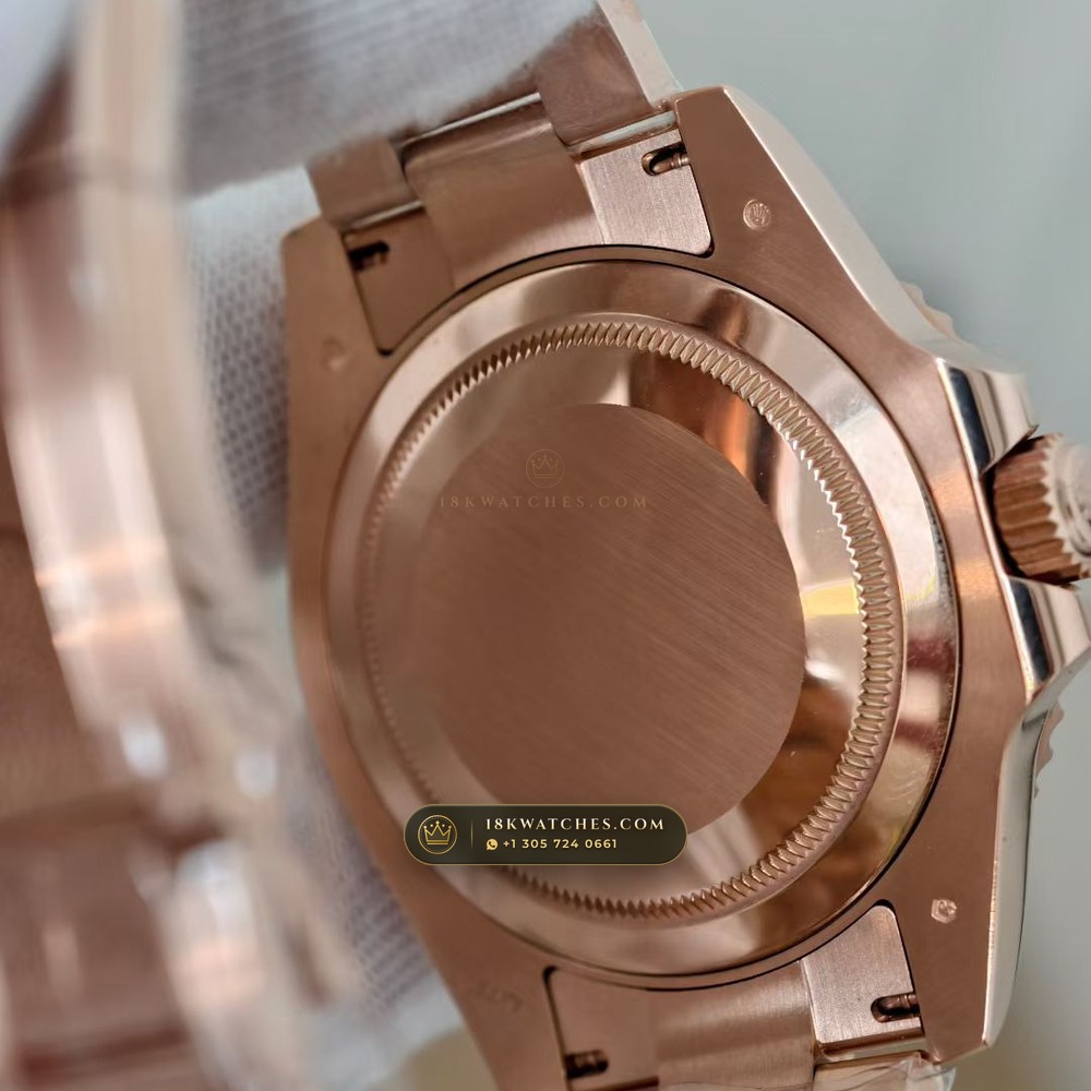 Rolex GMT-Master II 18K Everose Gold Deep Crystal Optics Ref. 126715CHNR — Studio Gallery Plate VIII in 18K Rose Gold Au750 (225.8g Verified Mass, Rolex Manufacture Cal. 3285 - 70h Power Reserve)