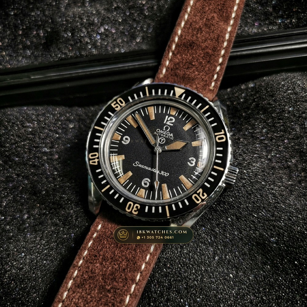 Omega Heritage Seamaster 300 Big Triangle Military Vintage 41mm Ref. 165.024 — Studio Gallery Plate VI in 904L Stainless Steel Custom Architecture (104.9g Verified Mass, Omega Co-Axial Master Chronometer Cal. 8900)