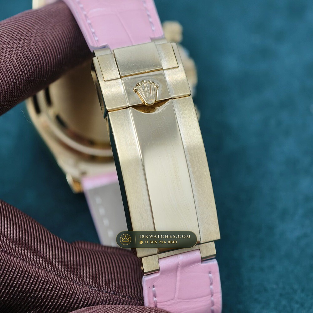 Rolex Cosmograph Daytona Barbie Pink Opal & Ruby 18K Yellow Gold Ref. 126538TBR — Studio Gallery Plate VIII in 18K Yellow Gold Au750 (160.3g Verified Mass, Rolex Manufacture Cal. 4131 - 72h Power Reserve)