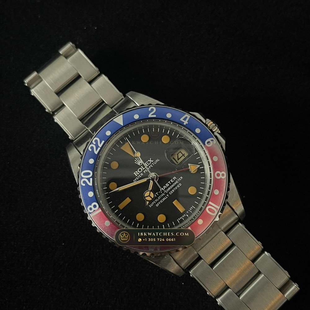 Rolex GMT-Master Vintage Geneva Atelier Spec Ref. 1675 — Studio Gallery Plate II in 904L Stainless Steel Custom Architecture (113.9g Verified Mass, Rolex Vintage Automatic Calibre)