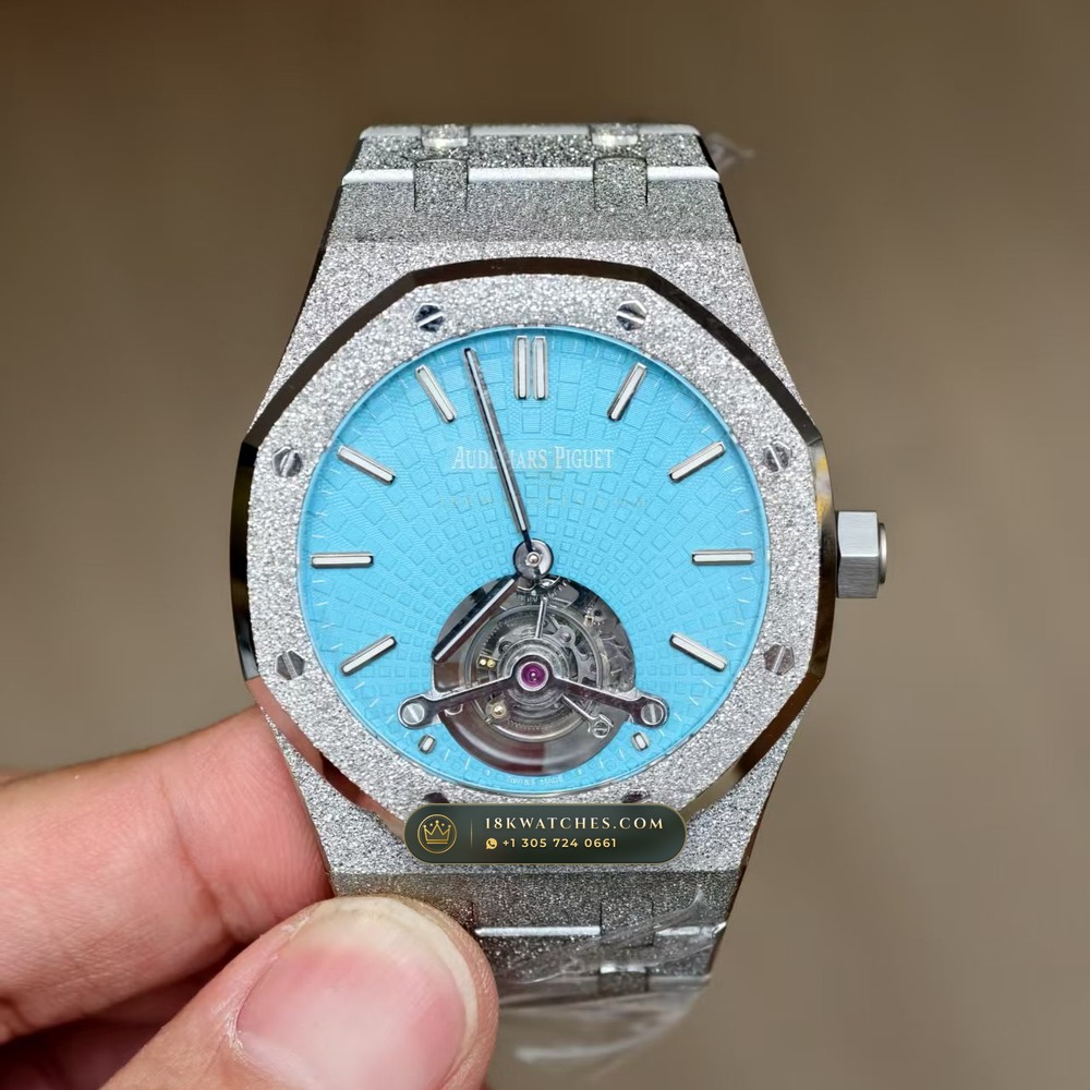 Audemars Piguet Royal Oak Selfwinding Flying Tourbillon 41mm Tiffany Blue Dial Ref. 26735ST.OO.1320ST.02