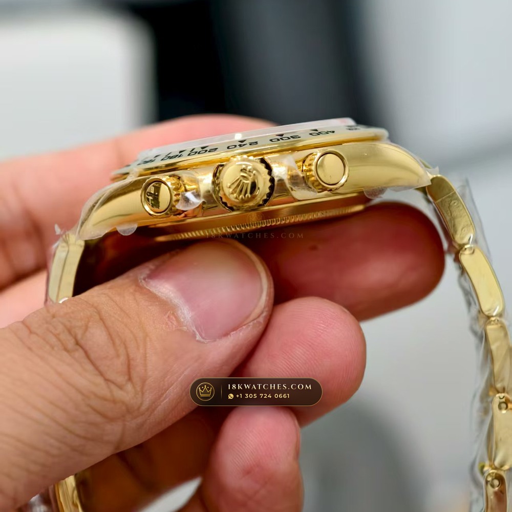 Rolex Cosmograph Daytona John Mayer Emerald Dial 18K Yellow Gold Geneva Atelier Spec Ref. 116508 — Studio Gallery Plate VI in 18K Yellow Gold Au750 (216.7g Verified Mass, Rolex Manufacture Cal. 4130 - 72h Power Reserve)
