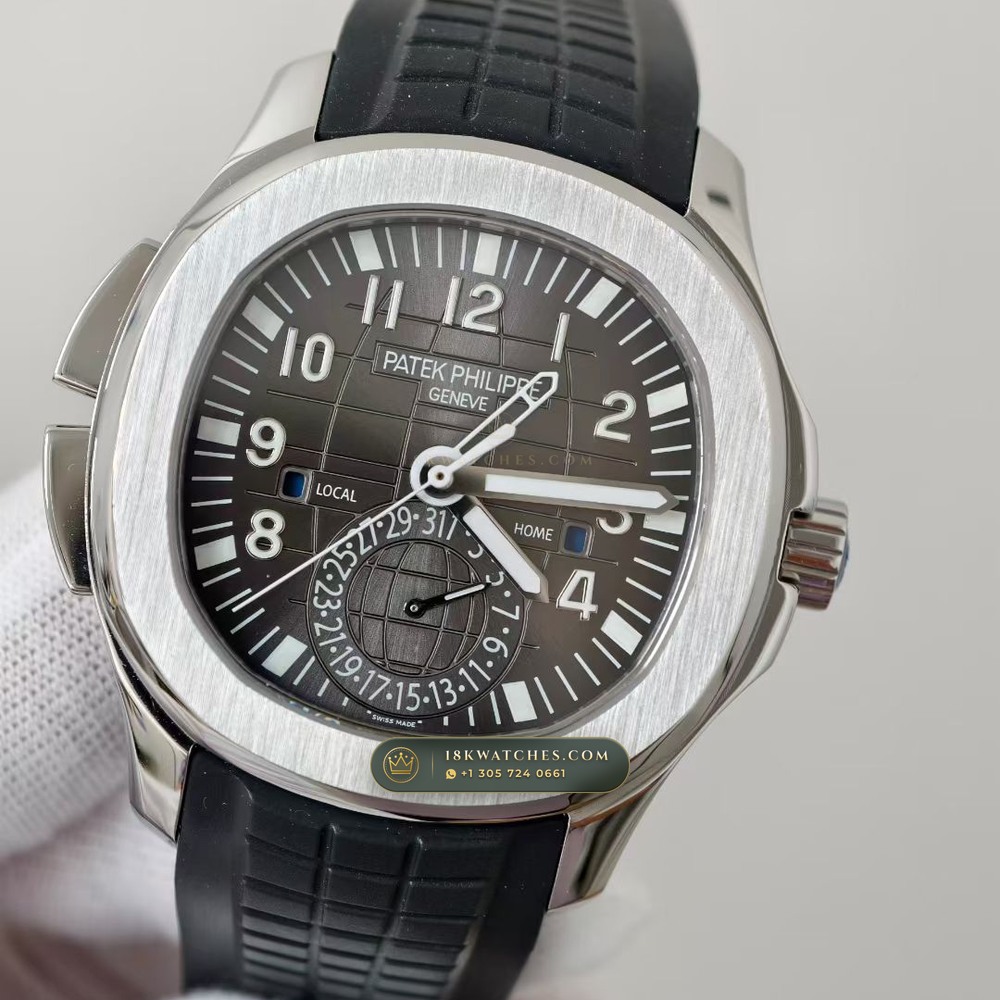 Patek Philippe Aquanaut Travel Time Dual-Zone Ref. 5164A — Studio Gallery Plate III in 904L Stainless Steel Custom Architecture (93.4g Verified Mass, Patek Philippe Cal. 324 S C FUS - 21K Gold Rotor)