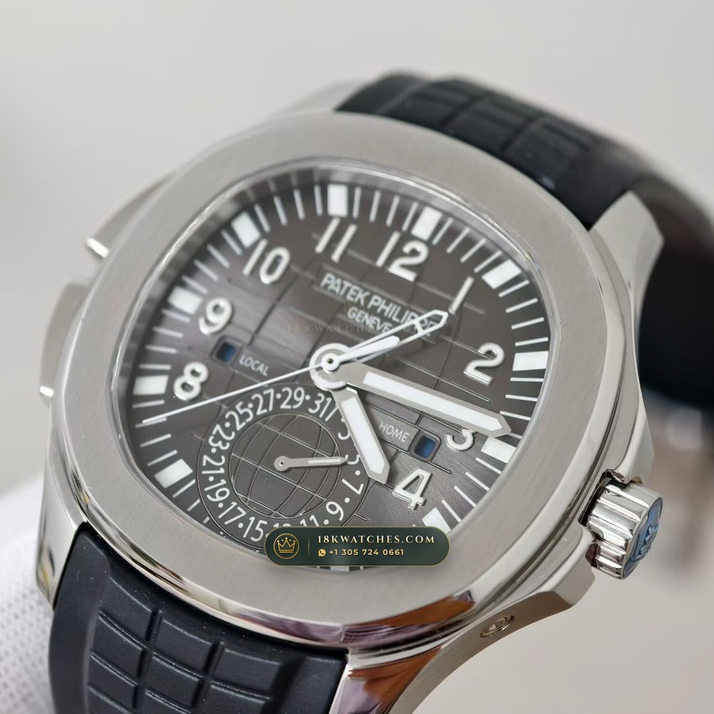Patek Philippe Aquanaut Travel Time Dual-Zone Ref. 5164A — Studio Gallery Plate IV in 904L Stainless Steel Custom Architecture (93.4g Verified Mass, Patek Philippe Cal. 324 S C FUS - 21K Gold Rotor)