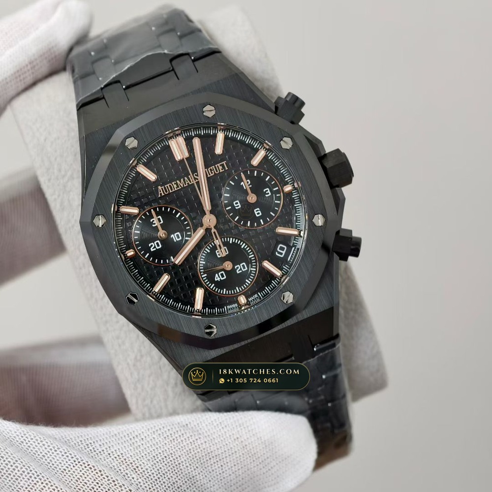 Audemars Piguet Royal Oak Selfwinding Chronograph 41mm Free-Sprung Calibre Ref. 26240CE — Studio Gallery Plate II in High-Tech Ceramic & Titanium (149.4g Verified Mass, Audemars Piguet Cal. 4401 Flyback Chronograph)
