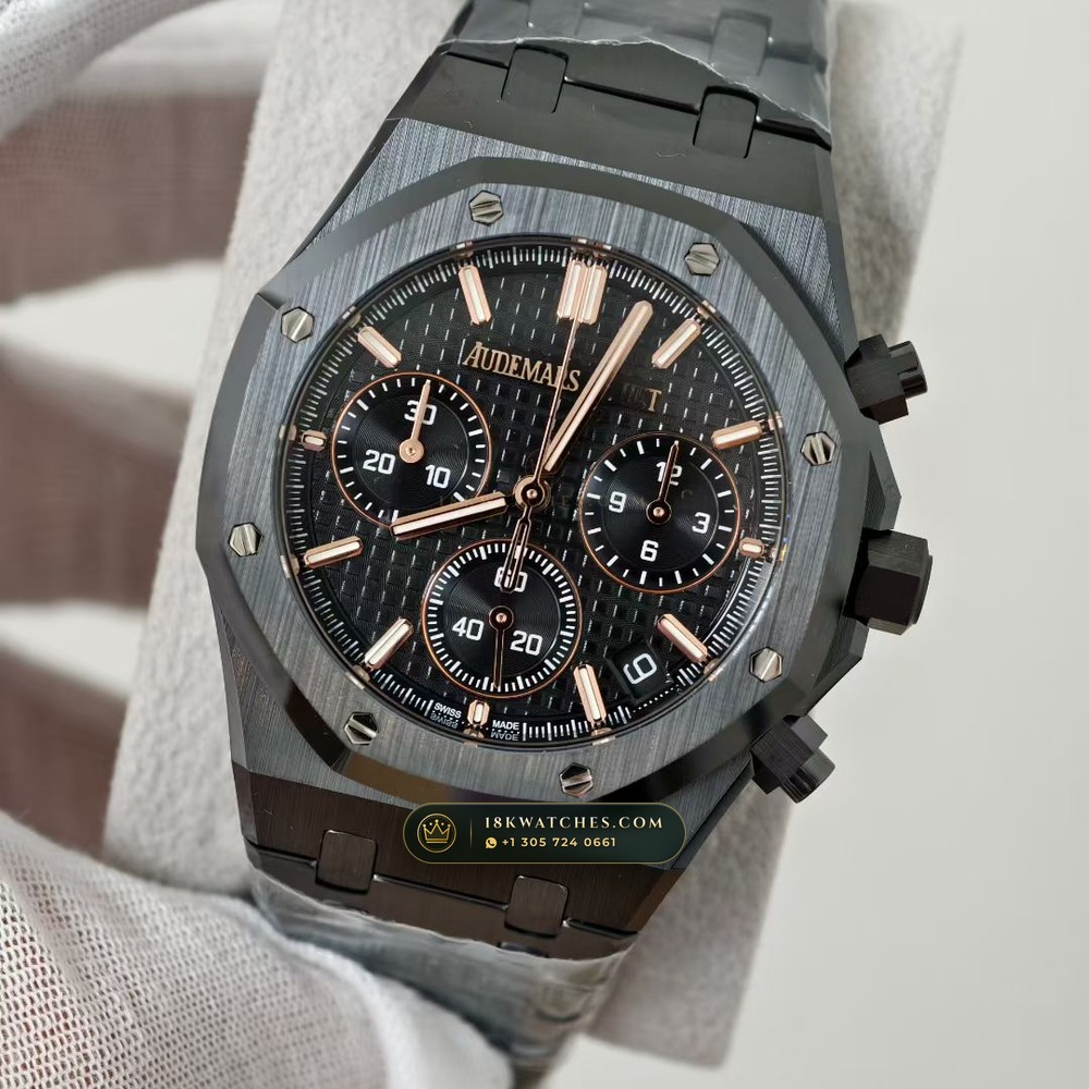 Audemars Piguet Royal Oak Selfwinding Chronograph 41mm Free-Sprung Calibre Ref. 26240CE — Studio Gallery Plate III in High-Tech Ceramic & Titanium (149.4g Verified Mass, Audemars Piguet Cal. 4401 Flyback Chronograph)