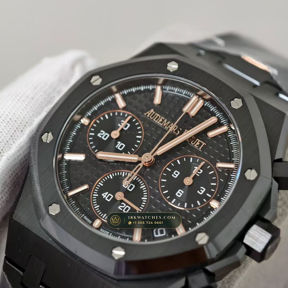Audemars Piguet Royal Oak Selfwinding Chronograph 41mm Free-Sprung Calibre Ref. 26240CE — Studio Gallery Plate V in High-Tech Ceramic & Titanium (149.4g Verified Mass, Audemars Piguet Cal. 4401 Flyback Chronograph)