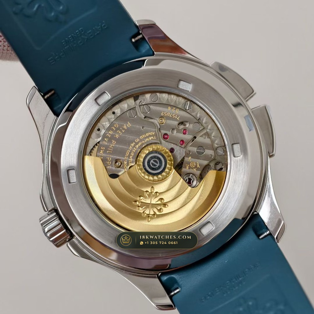 Patek Philippe Aquanaut Travel Time Dual-Zone Geneva Atelier Spec Ref. 5164A — Studio Gallery Plate VI in 904L Stainless Steel Custom Architecture (93.8g Verified Mass, Patek Philippe Cal. 324 S C FUS - 21K Gold Rotor)