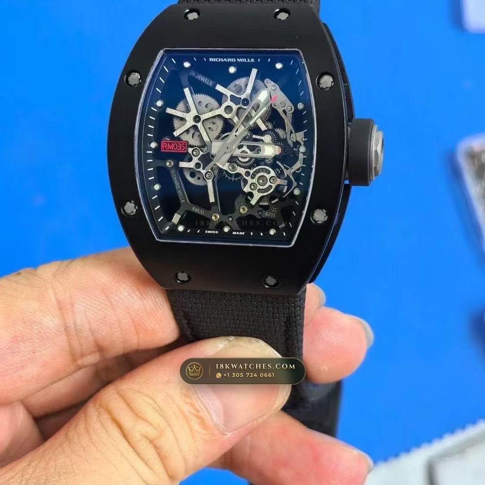 Richard Mille RM 35-02 Rafael Nadal Automatic Ref. RM 035 — Studio Gallery Plate II in Carbon TPT & Grade 5 Titanium (50.2g Verified Mass, Richard Mille Cal. RMAL1 Variable-Geometry Rotor)