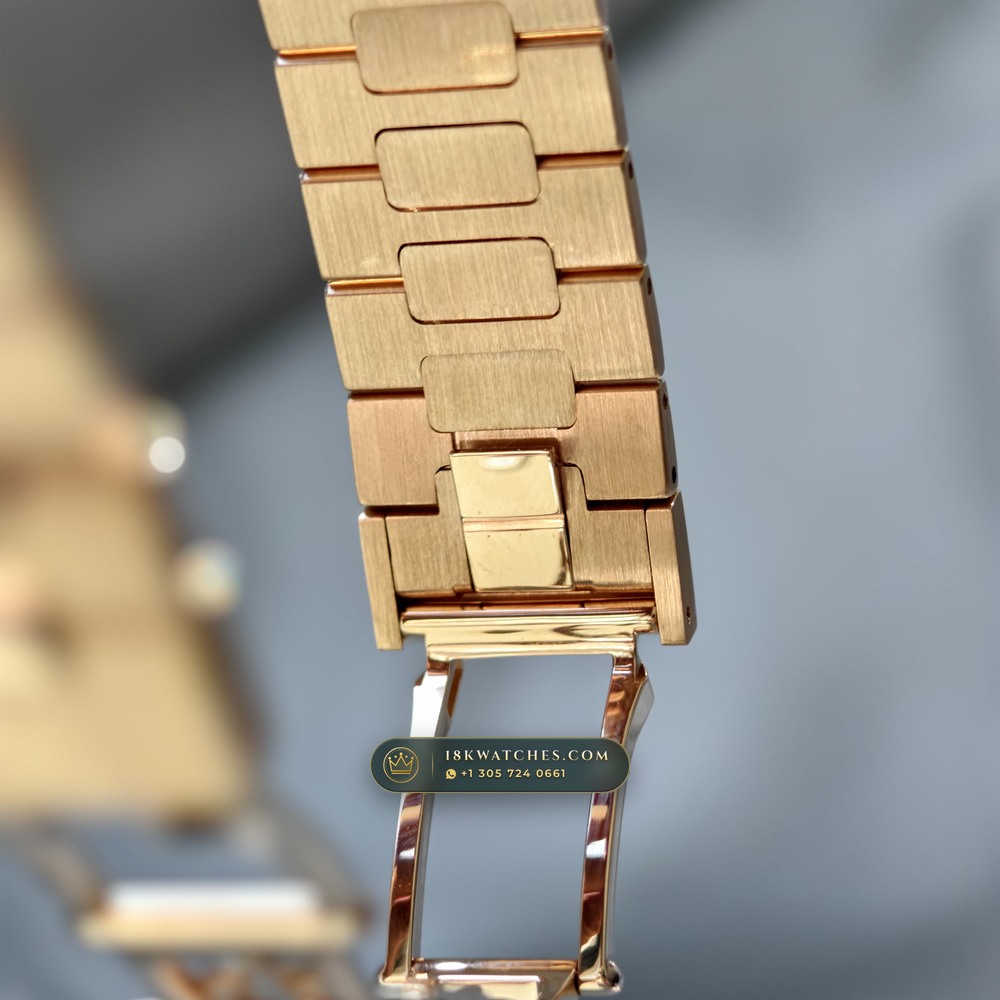 Patek Philippe Nautilus Moonphase & Power Reserve 18K Rose Gold Ref. 5712R/001 — Studio Gallery Plate IX in 18K Rose Gold Au750 (105.9g Verified Mass, Patek Philippe Cal. 240 PS IRM C LU - 22K Gold Micro-Rotor)