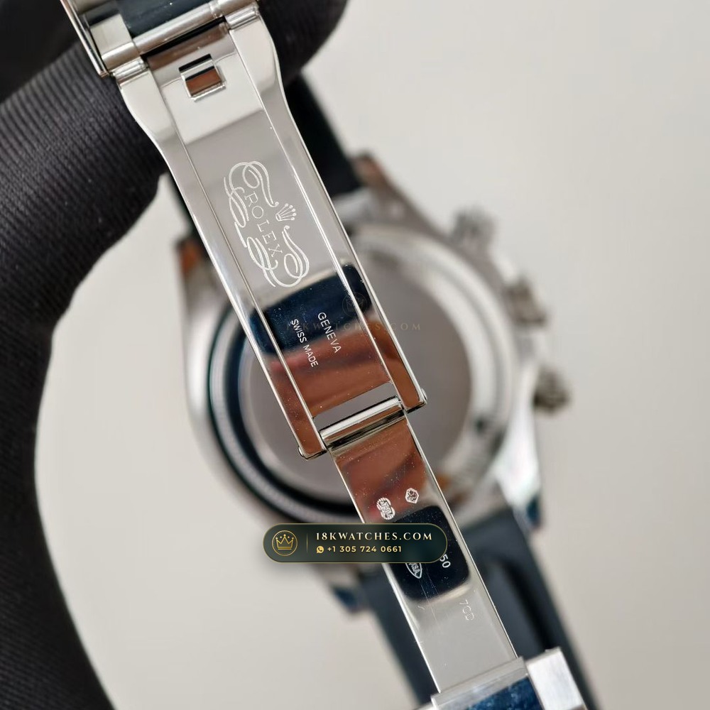 Rolex Cosmograph Daytona Gibeon Meteorite Dial 18K White Gold Hand-Finished Buff Dial Deep Crystal Optics Ref. 126519 — Studio Gallery Plate VI in 18K White Gold Au750 (160.3g Verified Mass, Rolex Manufacture Cal. 4131 - 72h Power Reserve)