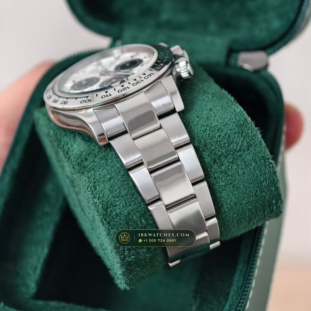 Rolex Cosmograph Daytona Gibeon Meteorite Dial 18K White Gold Hand-Finished Buff Dial 5-Axis CNC Case Ref. 116509 — Studio Gallery Plate IV in 18K White Gold Au750 (216.1g Verified Mass, Rolex Manufacture Cal. 4130 - 72h Power Reserve)