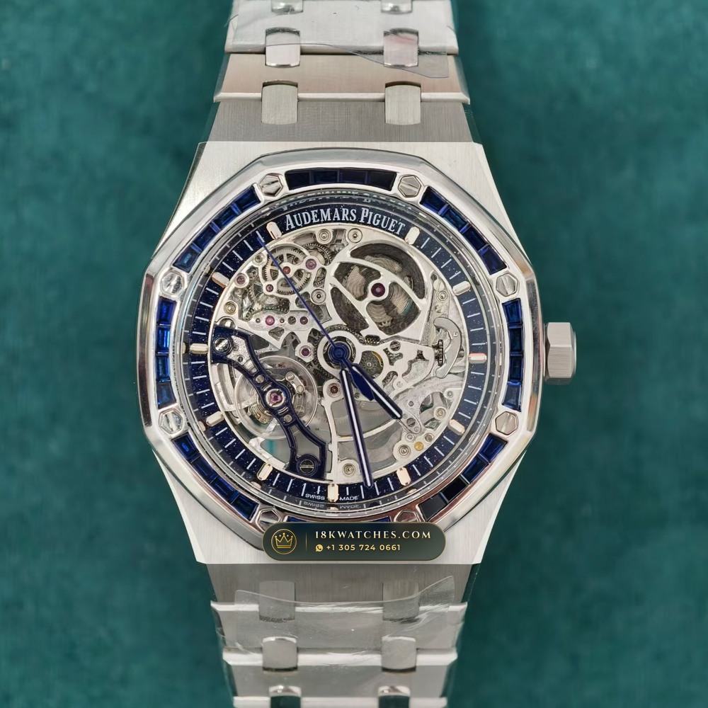 Audemars Piguet Royal Oak Double Balance Wheel Openworked 41mm Diamond-Set Bezel 18K White Gold Ref. 15412BC.SS.1220BC.02