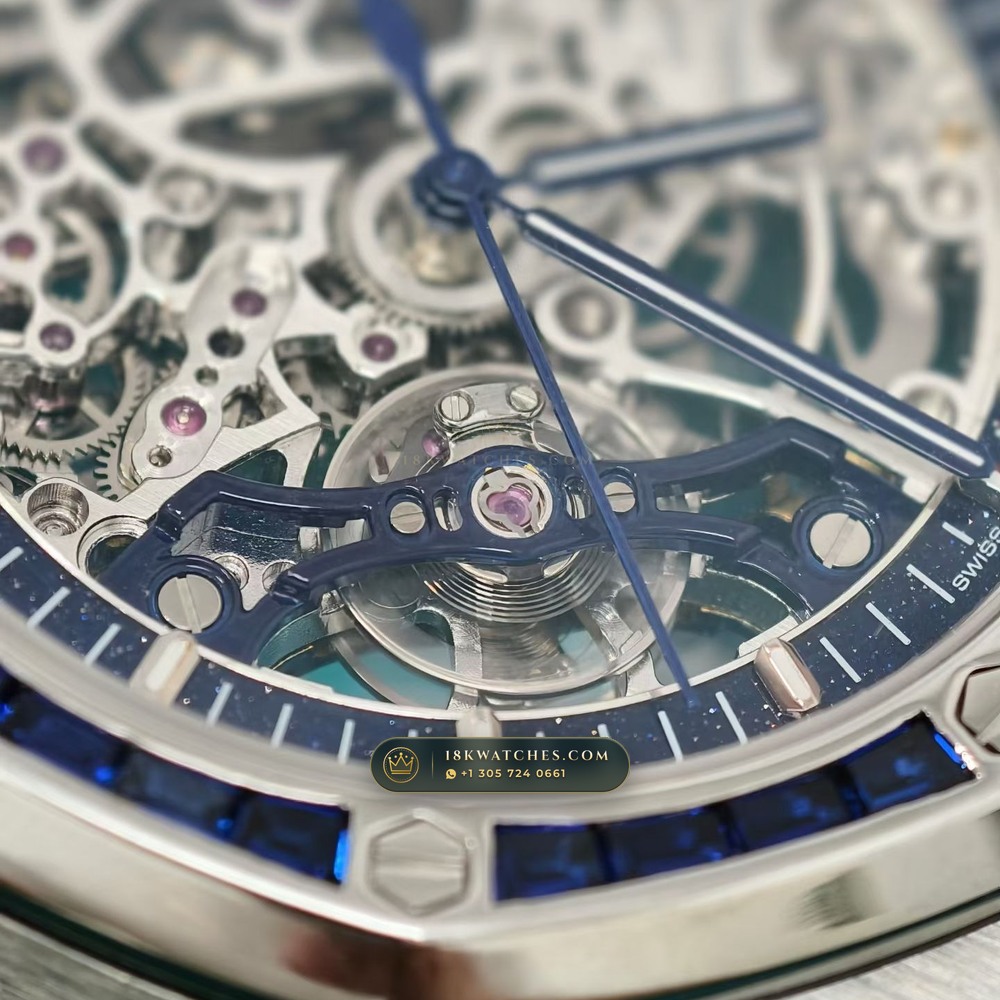 Audemars Piguet Royal Oak Double Balance Wheel Openworked 41mm Diamond-Set Bezel 18K White Gold Ref. 15412BC.SS.1220BC.02 — Studio Gallery Plate IV in 18K White Gold Au750 (224.3g Verified Mass, Audemars Piguet Cal. 3132 Dual-Balance Openworked)