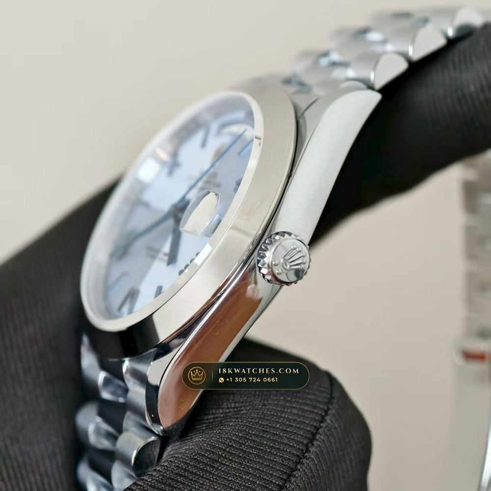 Rolex Day-Date 40 950 Platinum Ref. 228206 — Studio Gallery Plate IV in 950 Platinum Pt950 (280.4g Verified Mass, Rolex Manufacture Cal. 3255 - 70h Power Reserve)