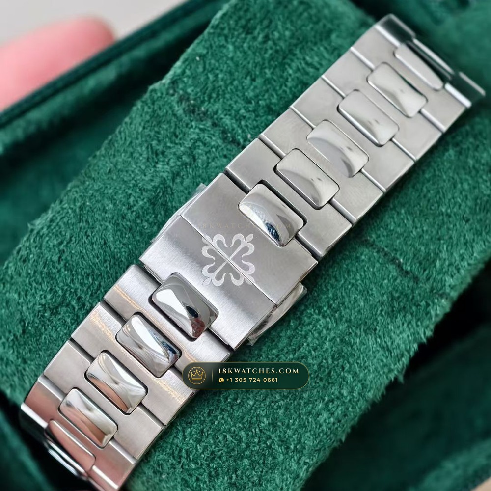 Patek Philippe Nautilus Moonphase & Power Reserve Hand-Chamfered Bevel Spec Ref. 5712/1A — Studio Gallery Plate VII in 904L Stainless Steel Custom Architecture (116.5g Verified Mass, Patek Philippe Cal. 240 PS IRM C LU - 22K Gold Micro-Rotor)